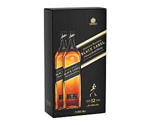 Johnnie Walker Black Label 12 Year Old Blended Scotch Whisky Twin Pack 2L